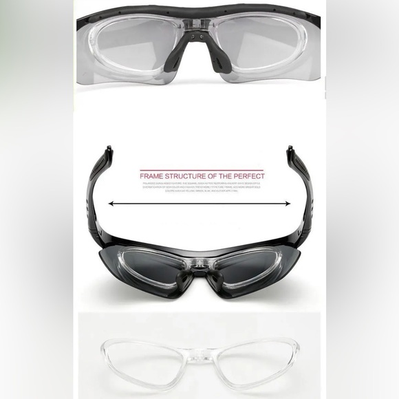 Outdoor Sports Riding Sunglasses. 5 Changeable Lens Variations. Comfy Nose-pads - Picture 7 of 12